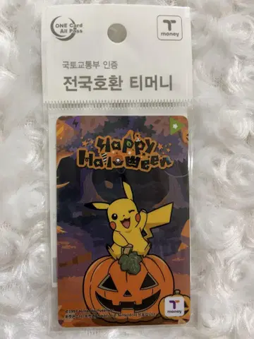 포켓몬 피카츄 tmoney 카드 한국 교통카드