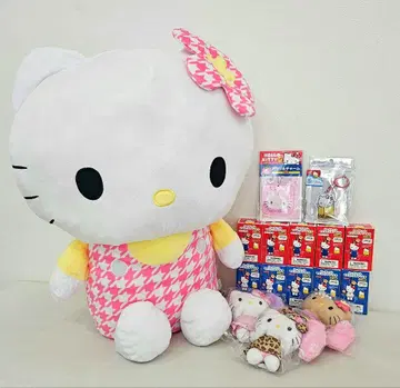 레어 카오하나 빅 봉제 인형 키티 마스코트 참 Sanrio