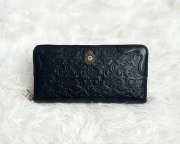 ANNA SUI 빈티지 로즈 장지갑 라운드 지퍼
