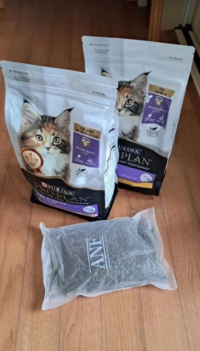 퓨리나 프로플랜 키튼 사료 1.5kg 새것 2봉, ANF키튼 미개봉 일괄