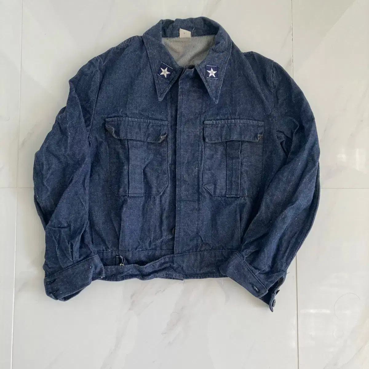 Original 80s Italian Army Denim Battle Dress Jacket #이탈리안배틀