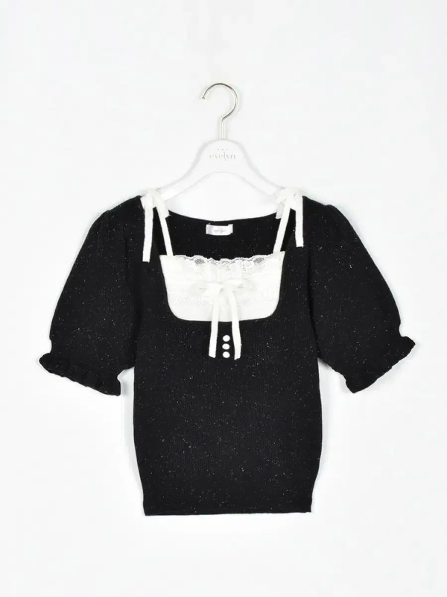 Evelyn Evelyn Chest Lace Vahn Short Sleeve Knit Sunray Snakeskin Peum Maz