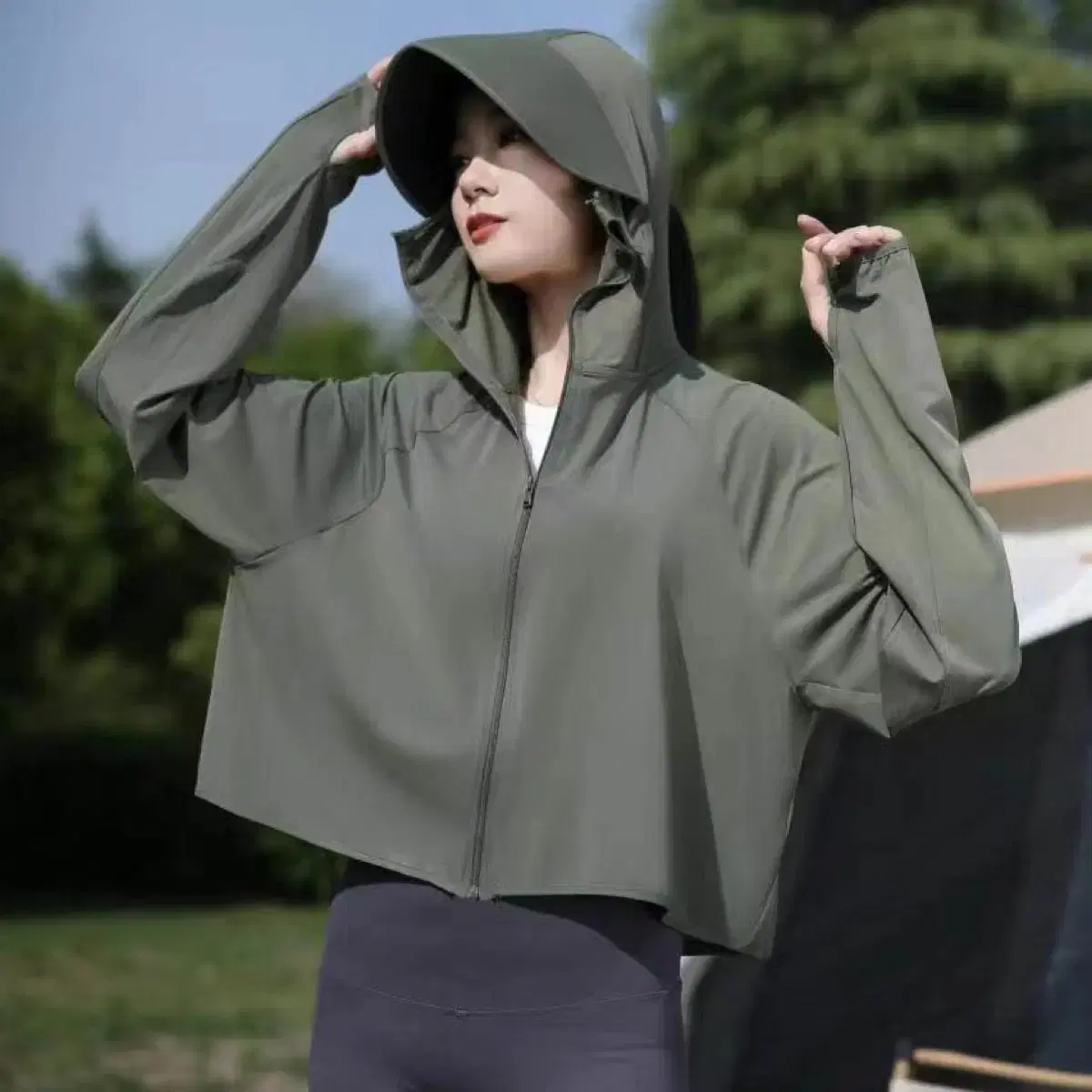 UV-blocking clothes Cooling hooded jacket