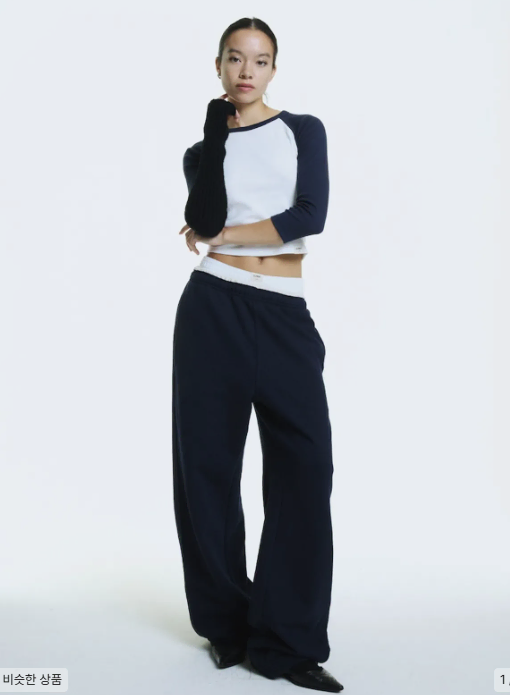 글로니 G CONTRAST SWEATPANTS (NAVY) 스웻팬츠
