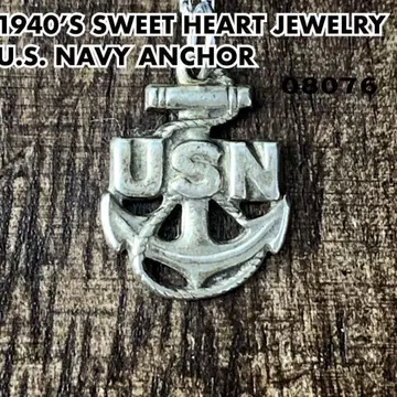 스위트하트 주얼리 USN 닻 실버 빈티지 목걸이 1