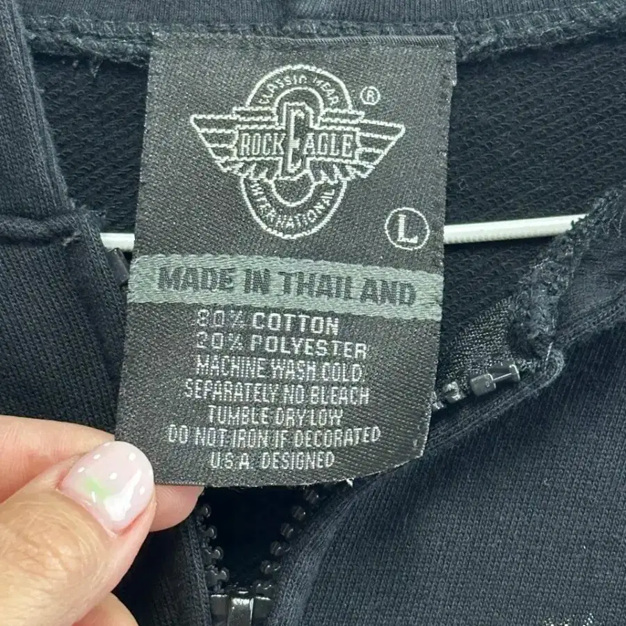 L) Rock Eagle Skull Printing Hooded Zip-Up 3.5 #락이글,#스컬프린팅,#프린팅후드,#후드집업 on  Bunjang Global Site., image size:900x900