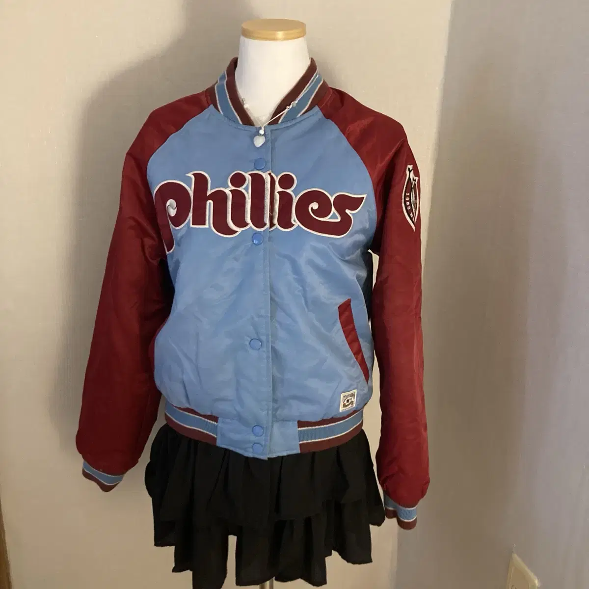 MLB 70s 필라델피아 필리스 새틴 자켓 S