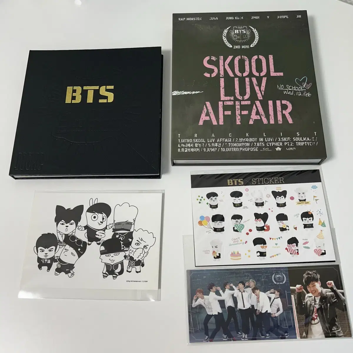 일괄) 방탄 투쿨포스쿨 스쿨럽어페어 포카 지민 풀셋 BTS