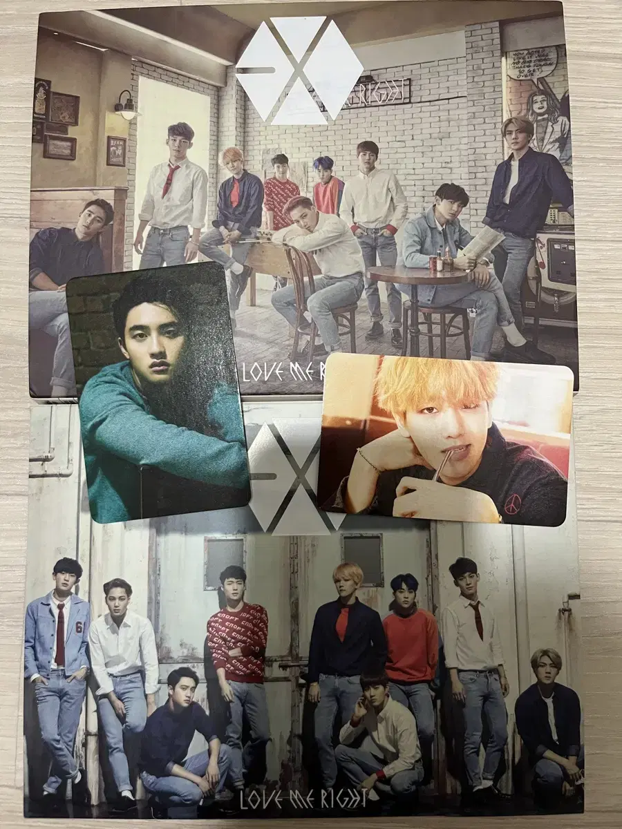 엑소 일본앨범 럽미라잇 초회한정반(팬미팅DVD포함) 디오포카 백현포카