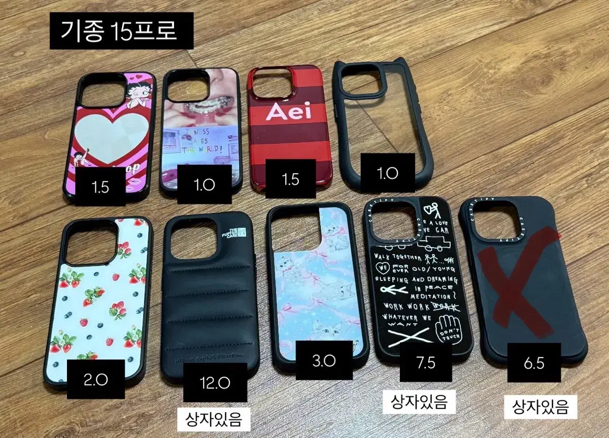 아이폰 15프로 케이스 판매 케이스티파이 아에이오우 글로니 와일드플라워