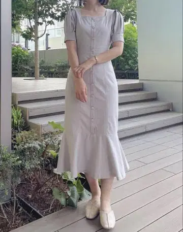 AnMILLE 오픈 백 머메이드 원피스