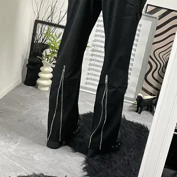 플레어 팬츠 슬랙스 지퍼 팬츠 y2k vkei 한국 패션