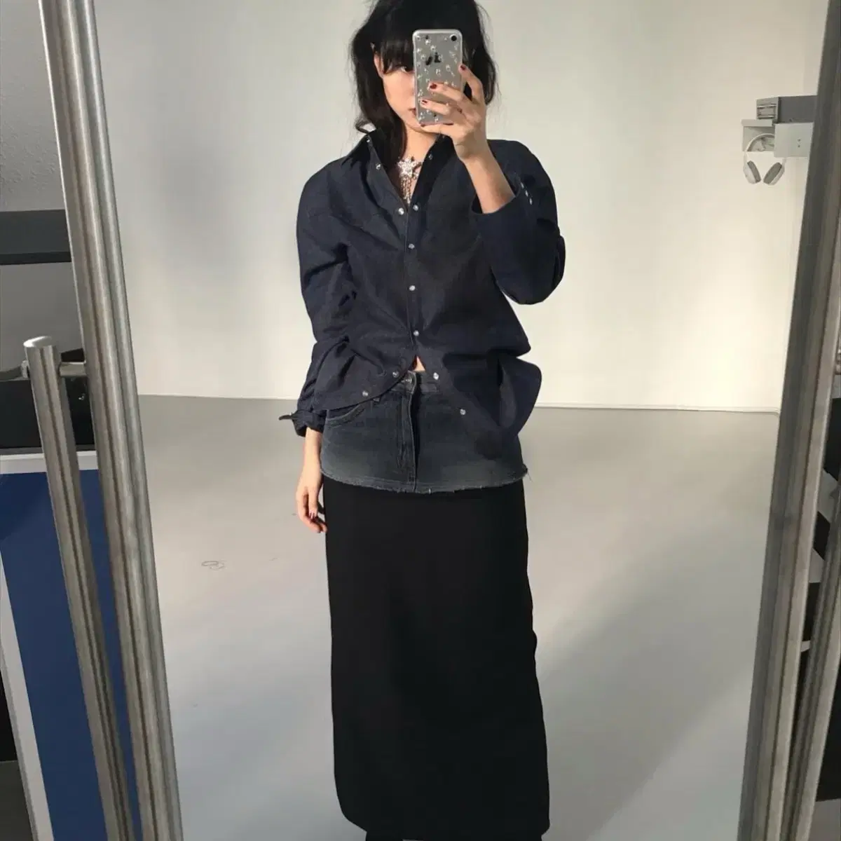 에옹쓰 데님 셔츠