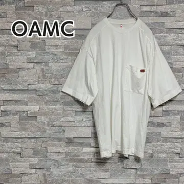 OAMC 22SS 포켓 배지 티셔츠 화이트/남성용