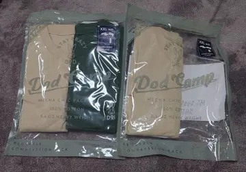 DOD 메차시크 팩 티셔츠 2장 세트+베이지 1장 2XL