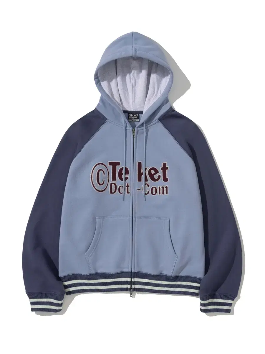 테켓 Tilted Zip-Up Hoodie Blue