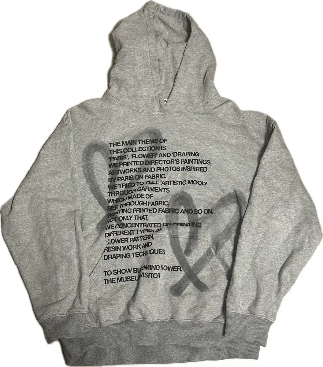 The Museum Visitor Heart Spray Hood M Gray