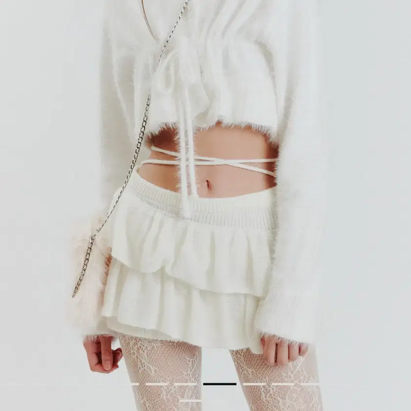 PAIN O'PLEASURE ANGELA KNIT SKIRT WHITE ANGELA KNIT SKIRT on