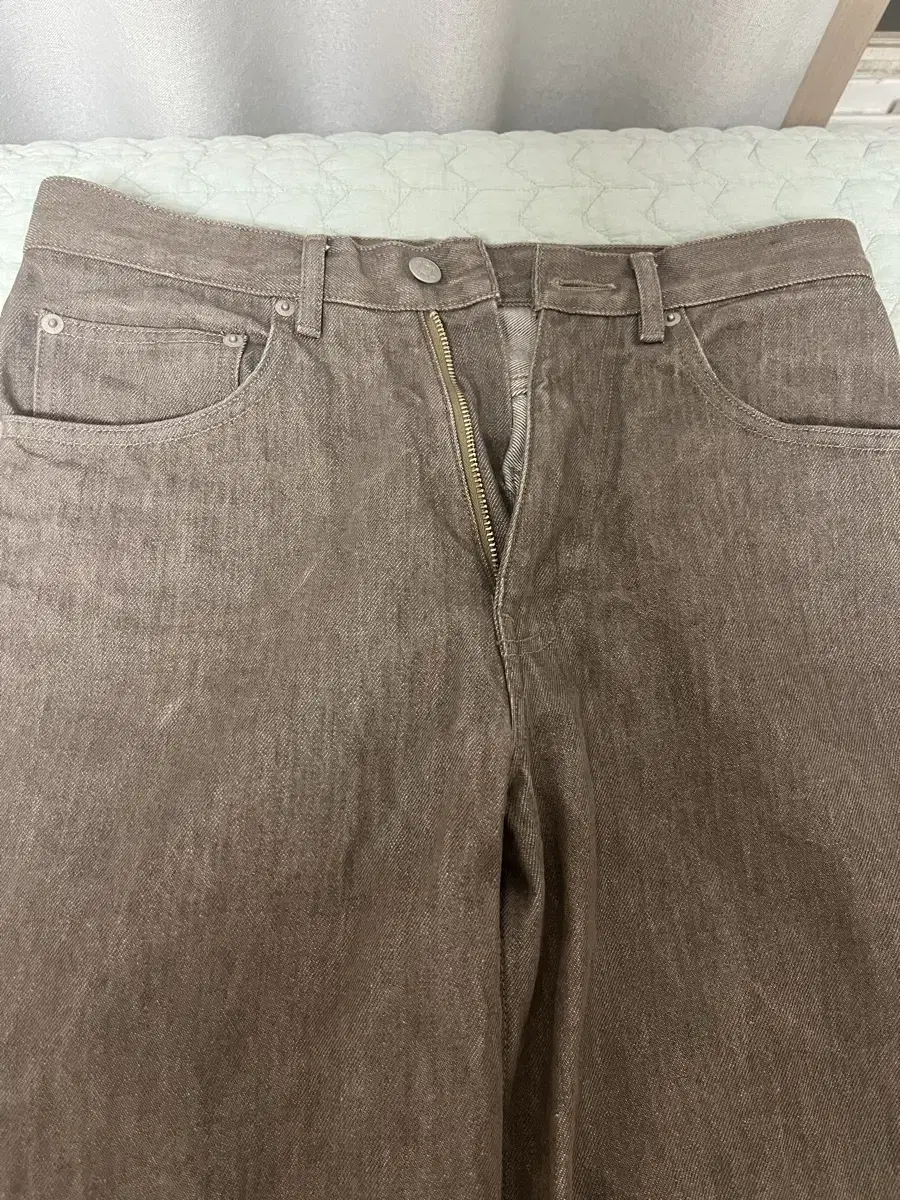 Ora Lee Hard Twist Wide Denim Mocha Brown 28
