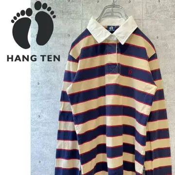 HANG TEN 한텐 라거 셔츠 피케 셔츠 긴 소매 미니 로고 자수