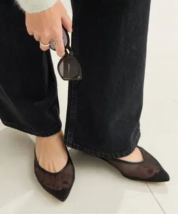 CORSO ROMA 9/코르소 로마 별주 MESH FLAT 뮬
