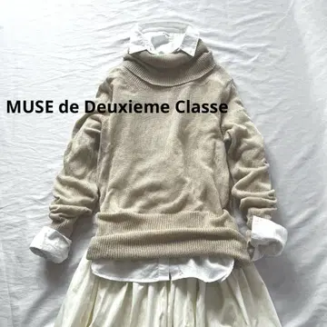 MUSE de Deuxieme Classe 오프터틀 린넨 니트 일본