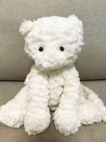 젤리캣 화이트 고양이 봉제 인형 퍼들러우들 고양이