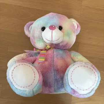파스텔 컬러 곰 모양 봉제 인형(약 40cm)