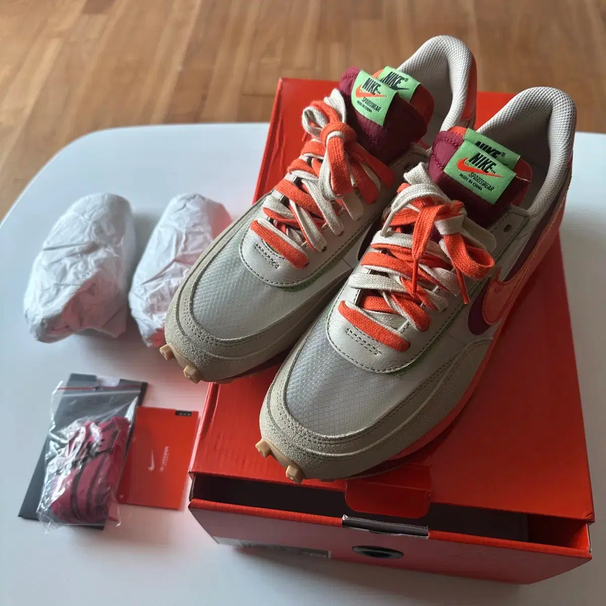 Nike x Sacai x Clot LDWaffle Orange Blaze (275)