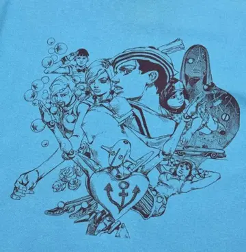 죠죠 죠죠리온 티셔츠 L 울트라 점프 동방 정식 요시카게 키라