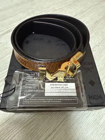 몇 번만 사용 엠씨엠 여성용 리버서블 벨트 전체 길이 920mm