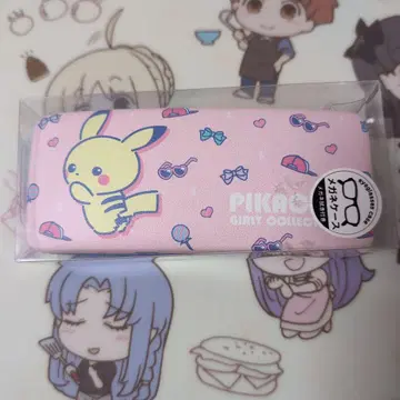 피카츄 포켓몬 안경 케이스 안경닦이 핑크