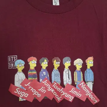 BTS 심슨 콜라보 ALSTYLE 알스타일 티셔츠