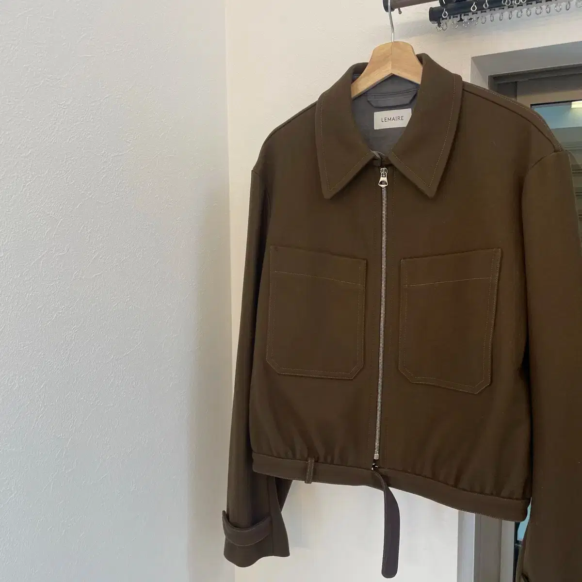 ジャケット・アウター Lemaire Wool Melton Jacket Lemaire Brown Wool Zipped Jacket – BlackSkinny