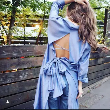 searoomlynn 슬리브리스 백리본 롱 셔츠 원피스