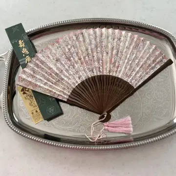 하자품 교토 교센도 벚꽃 부채 교센도 창업 1832년 복숭아색 핑크