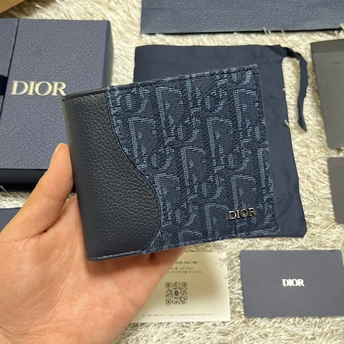 OS ] 디올 오블리크 새들 코인 반지갑 신형