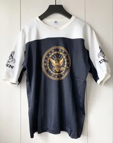 USA제 빈티지 구제 의류 티셔츠 USN 네이비 해군