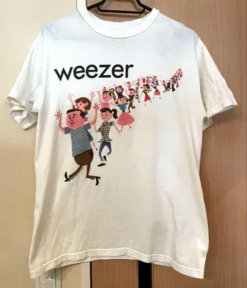 weezer 위저 밴드 티셔츠 화이트 M 사이즈