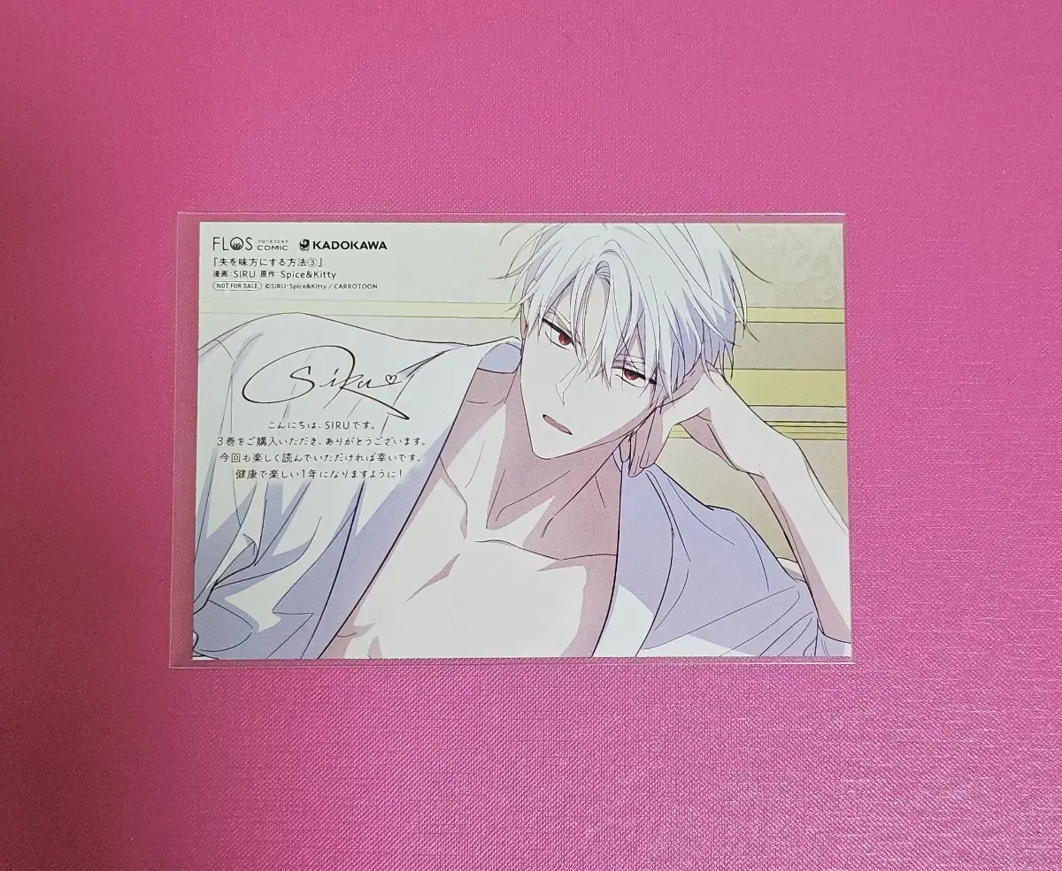 How to make your husband your ally Japan's husband-in-law pre-order benefit Illustration postcard