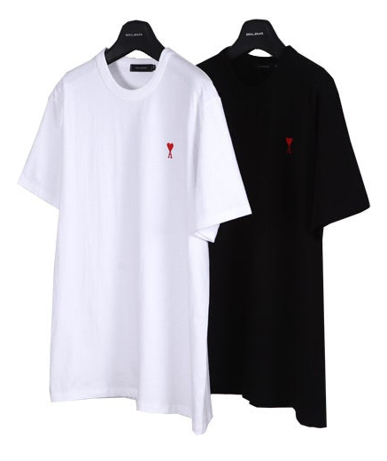 아미 ami 기본로고 반팔티 블랙,화이트 프리미엄원단 L , XL 새상품