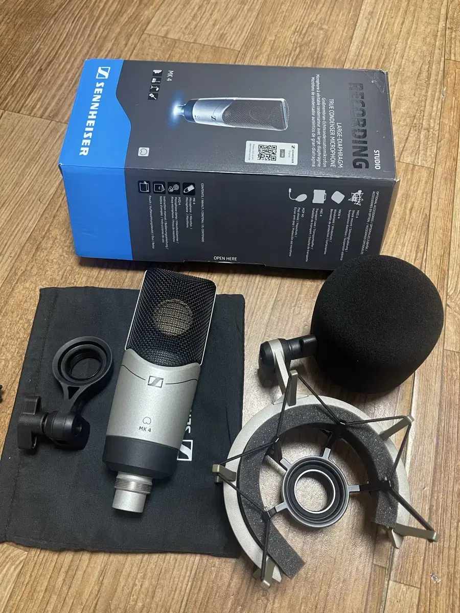 젠하이저 MK4 콘덴서 마이크 세트 팝니다