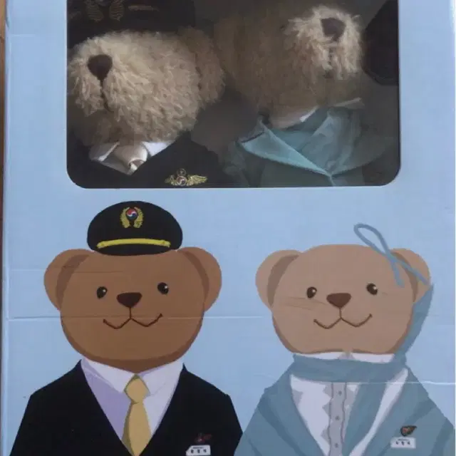 대한항공 테디베어 사랑이 환경이 인형 세트