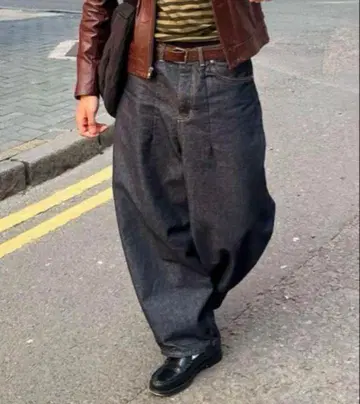 니센 원단 데님 풍선 청바지