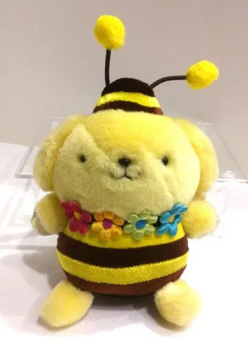 산리오 폼폼푸딩 봉제 인형 꿀벌 벌 푸딩 당시 제품 레트로