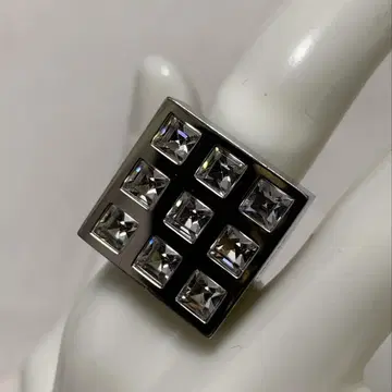Swatch 스테인리스 스퀘어 타입 CZ 반지 11호 사이즈