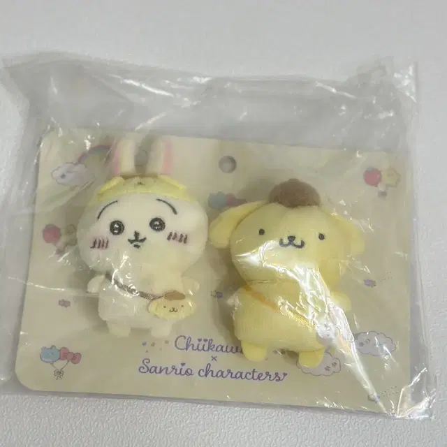 치이카와 산리오 폼폼푸린 우사기 인형 뱃지세트 미개봉