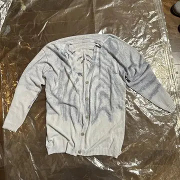 그레이 무늬 썸머 니트 가디건 krizia 크리치아