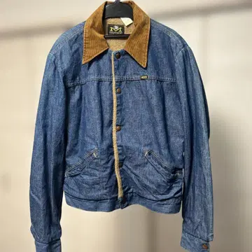 70년대 USA제 블랙 택 매버릭 데님 보아 자켓 36