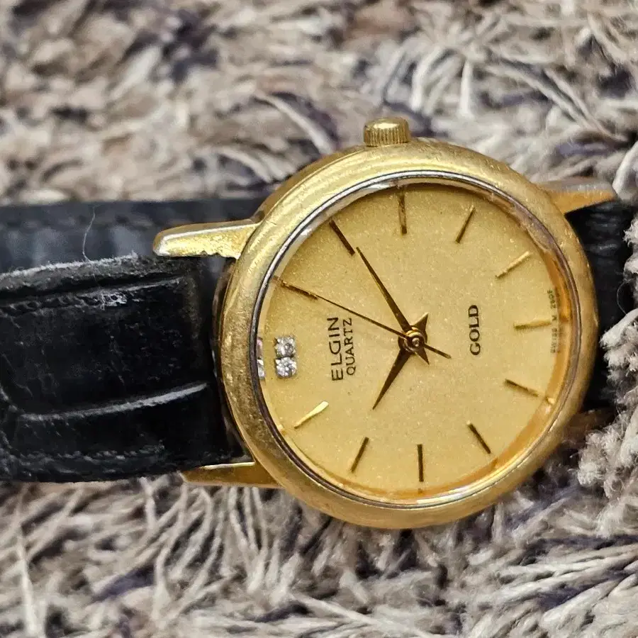 ELGIN GOLD クォーツ 腕時計 ゴールド　18金刻印あり Z】ELGIN GOLD/エルジン ゴールド 18K 刻印 18金 メンズ腕時計